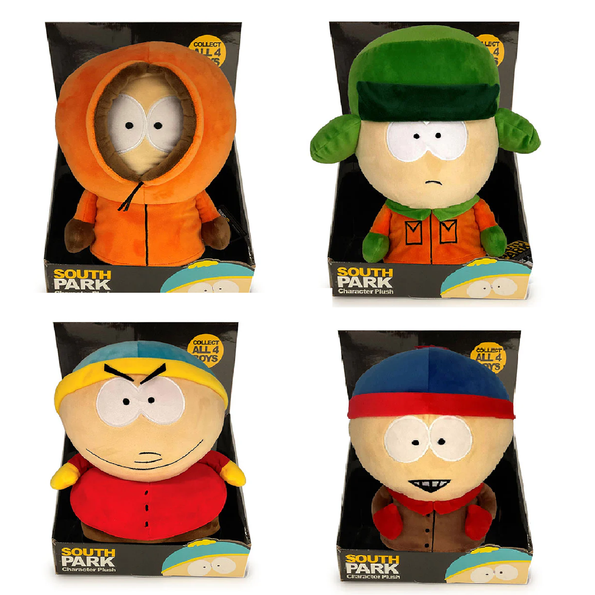 South Park 10" Plush Toy Bundle of 4 (Kenny, Cartman, Stan & Kyle)