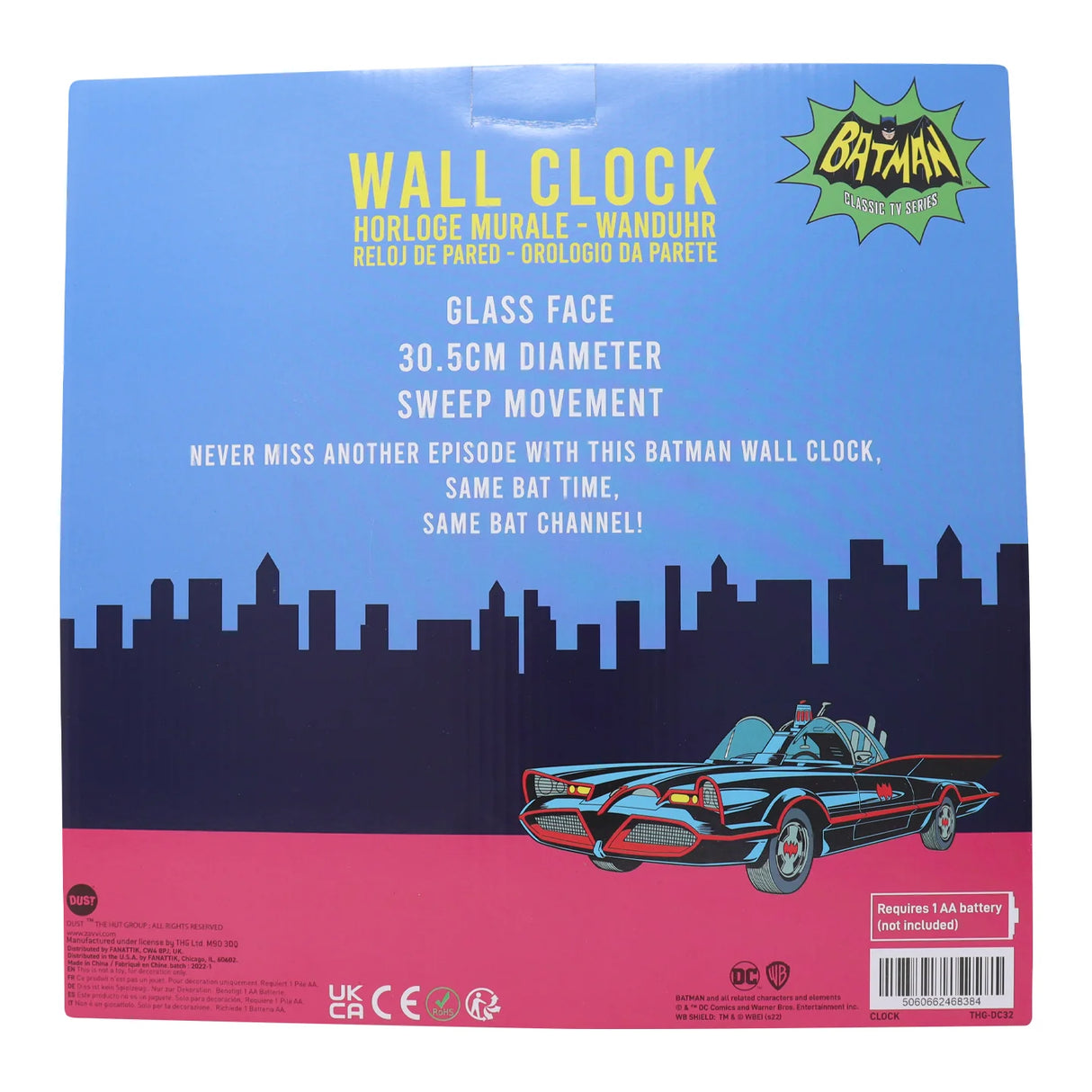 DC Comics Batman BAT TIME Wall Clock