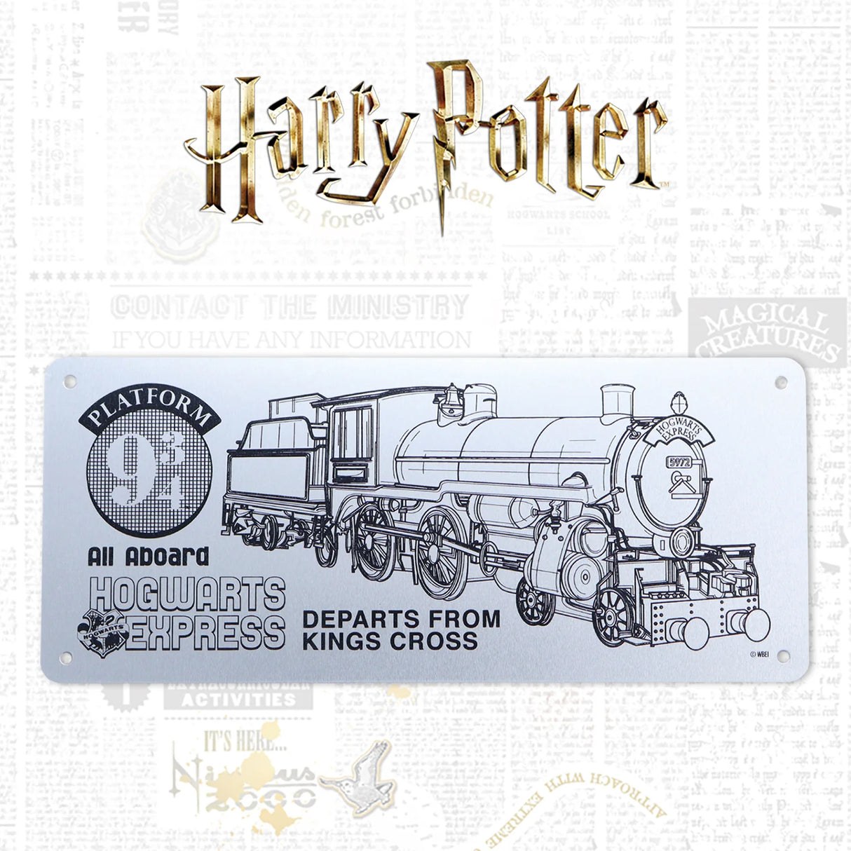 Harry Potter Limited Edition Hogwarts Express Schematic Fan-Plate