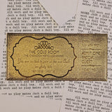 The Shining Limited Edition 24k Gold Plated The Overlook Hotel Ball Ticket