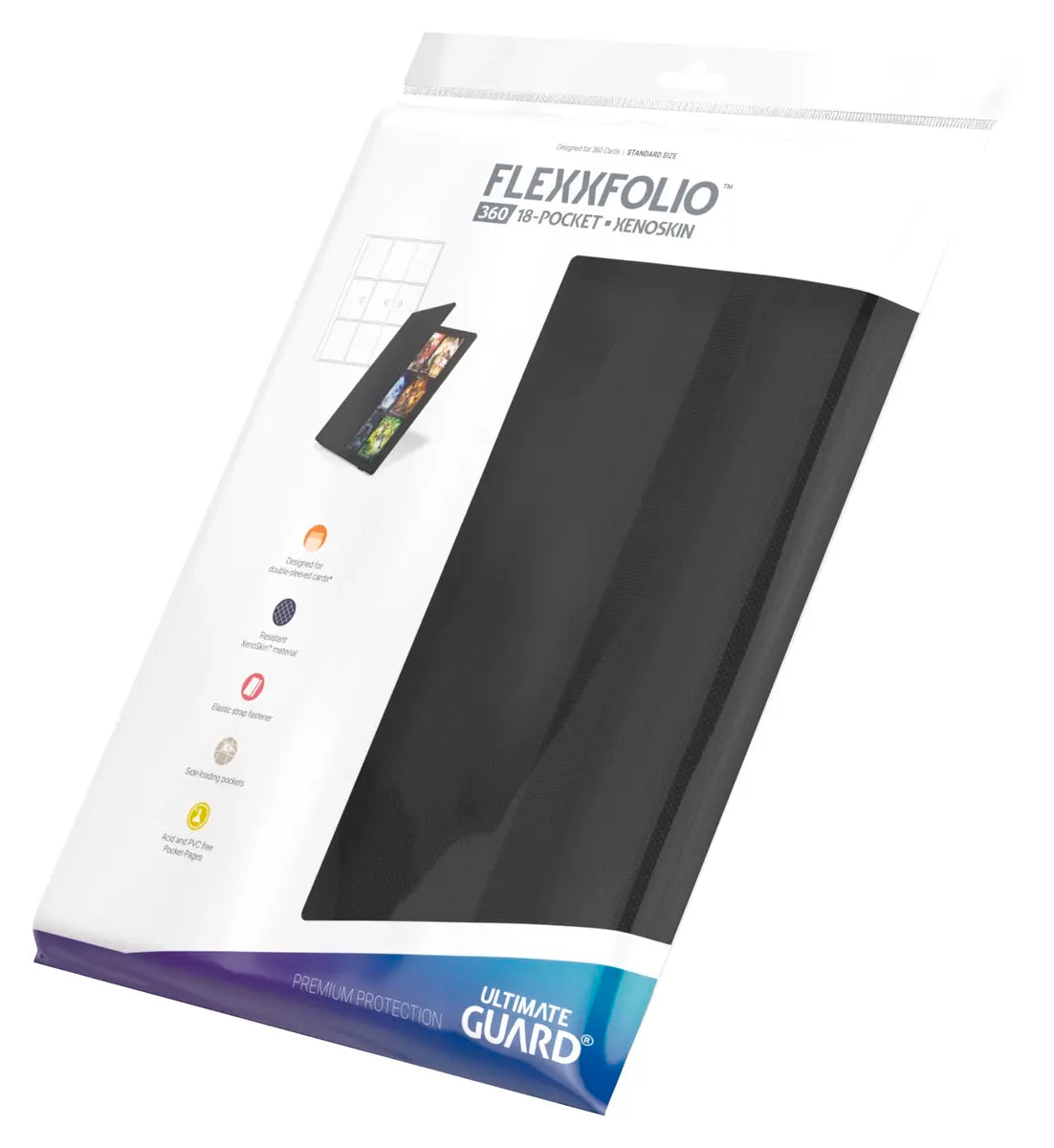 Ultimate Guard Flexxfolio Xenoskin Trading Card Binder (Black) (18-Pocket/360 Card Capacity)