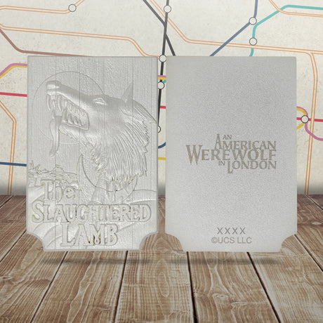 An American Werewolf in London Limited Edition .999 Silver Plated Scaled Replica Pub Sign