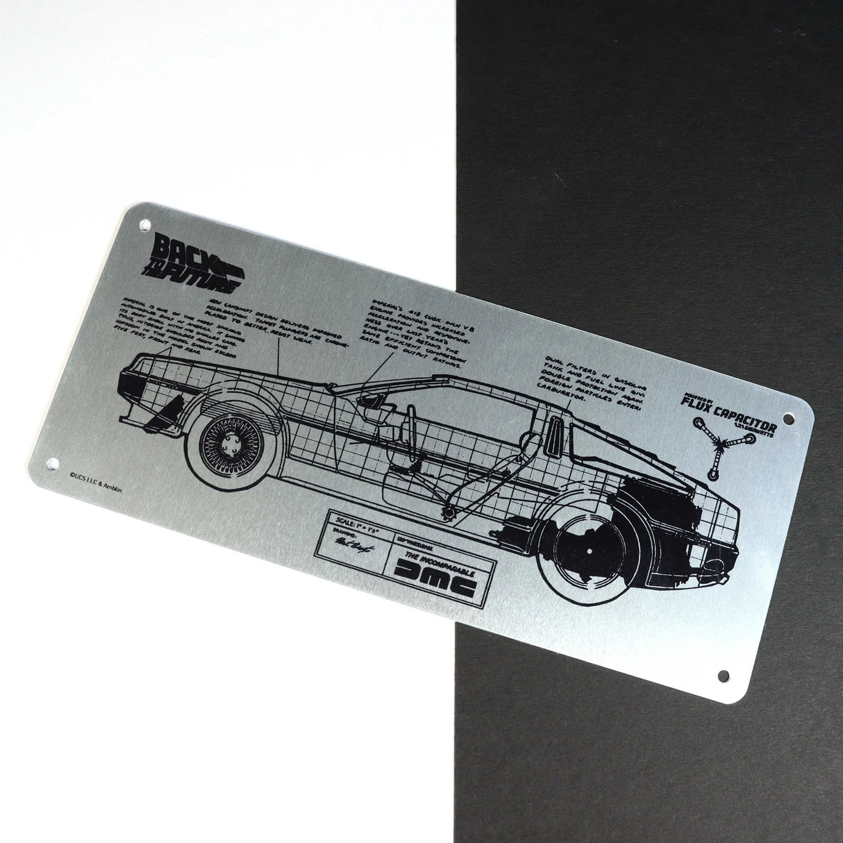 Back to the Future Limited Edition DeLorean Schematic Fan-Plate