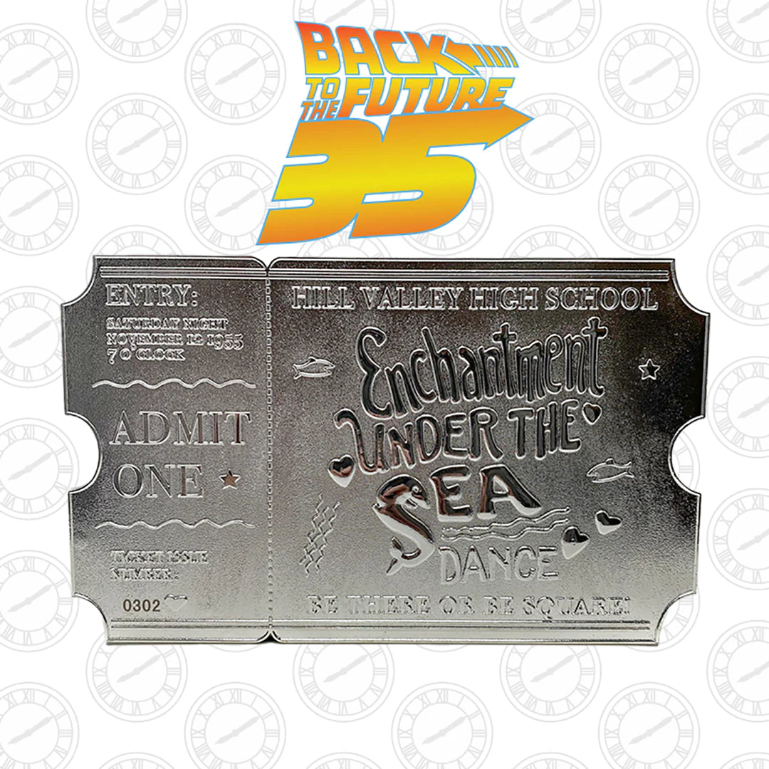 Back To The Future Limited Edition .999 Silver Plated Enchantment Under the Sea Dance Ticket