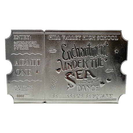 Back To The Future Limited Edition .999 Silver Plated Enchantment Under the Sea Dance Ticket