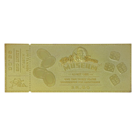 Back to the Future Limited Edition 24k Gold Plated Biff Tannen Museum Entrance Ticket