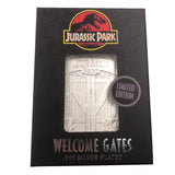 Jurassic Park Limited Edition .999 Silver Plated Entrance Gates Ingot