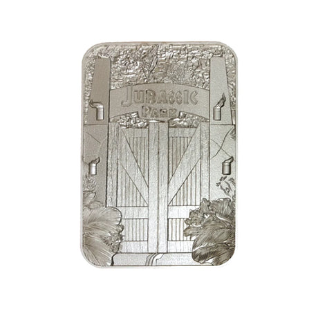 Jurassic Park Limited Edition .999 Silver Plated Entrance Gates Ingot