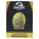 Jurassic Park Limited Edition Mosquito in Amber 24k Gold Plated XL Pin Badge