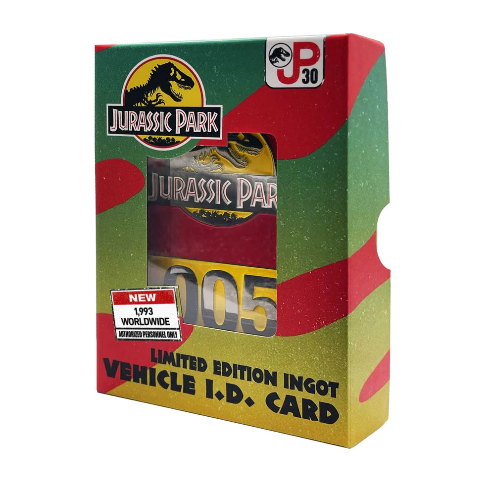 Jurassic Park 30th Anniversary Limited Edition Vehicle I.D Replica Ingot