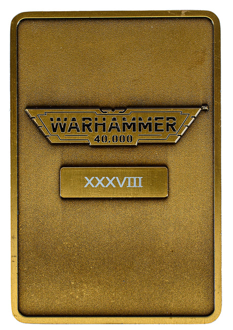 Warhammer 40K Imperium Coronation of Roboute Guilliman Collectible Ingot