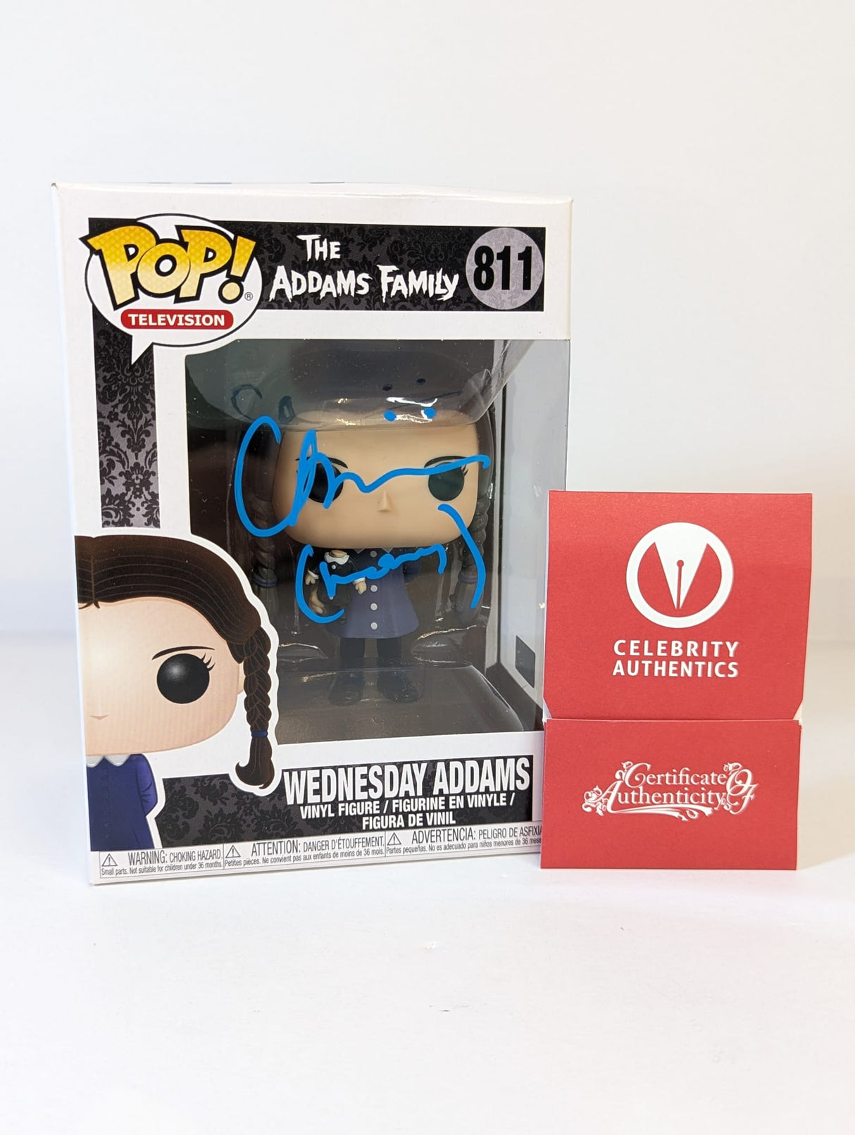 The Addams Family Wednesday Addams Funko Pop! Vinyl Figure #811 Signed by Christina Ricci