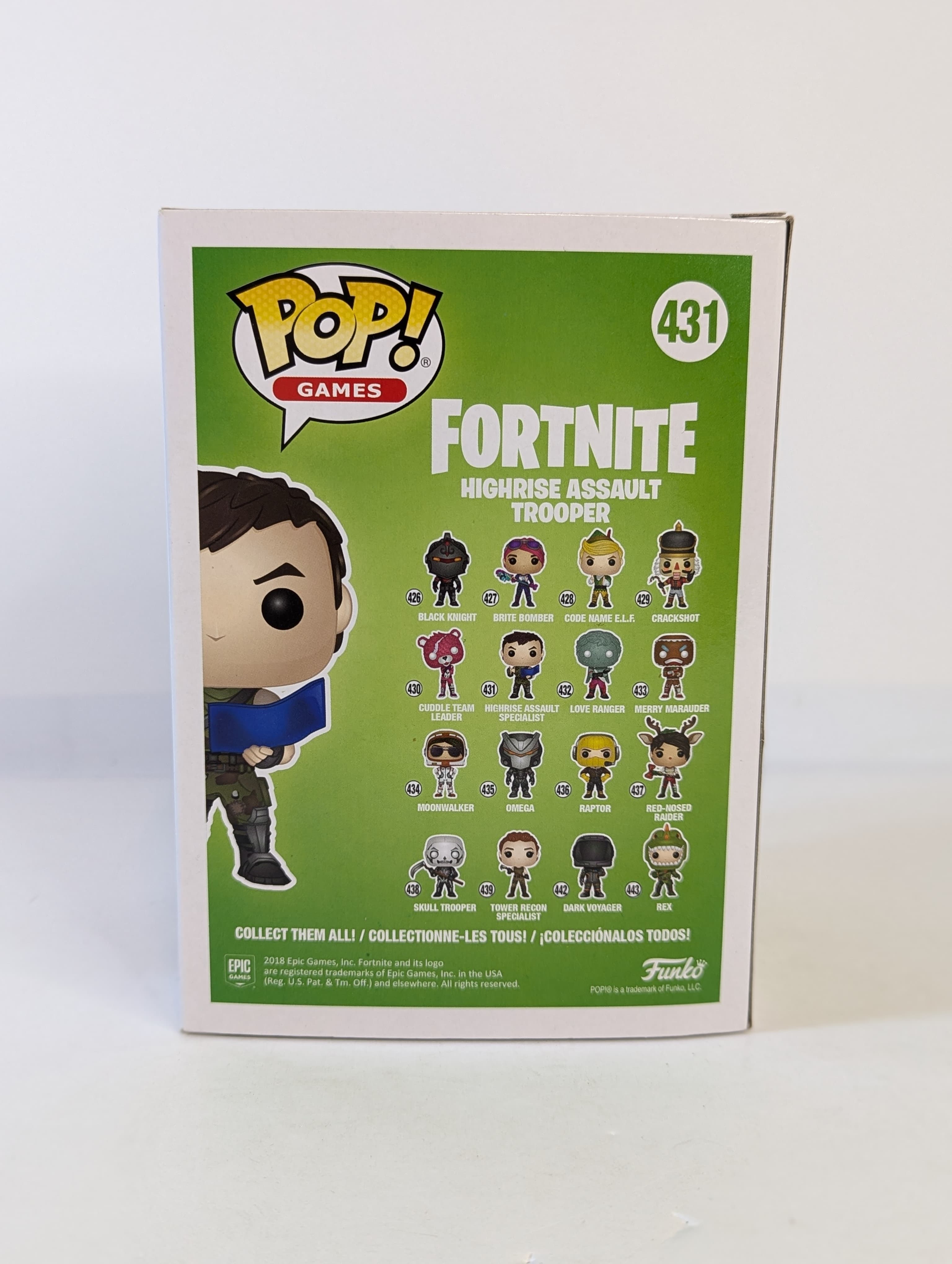 Fortnite Highrise Assault Trooper Funko Pop! Vinyl Figure #431 – Comic  Warehouse