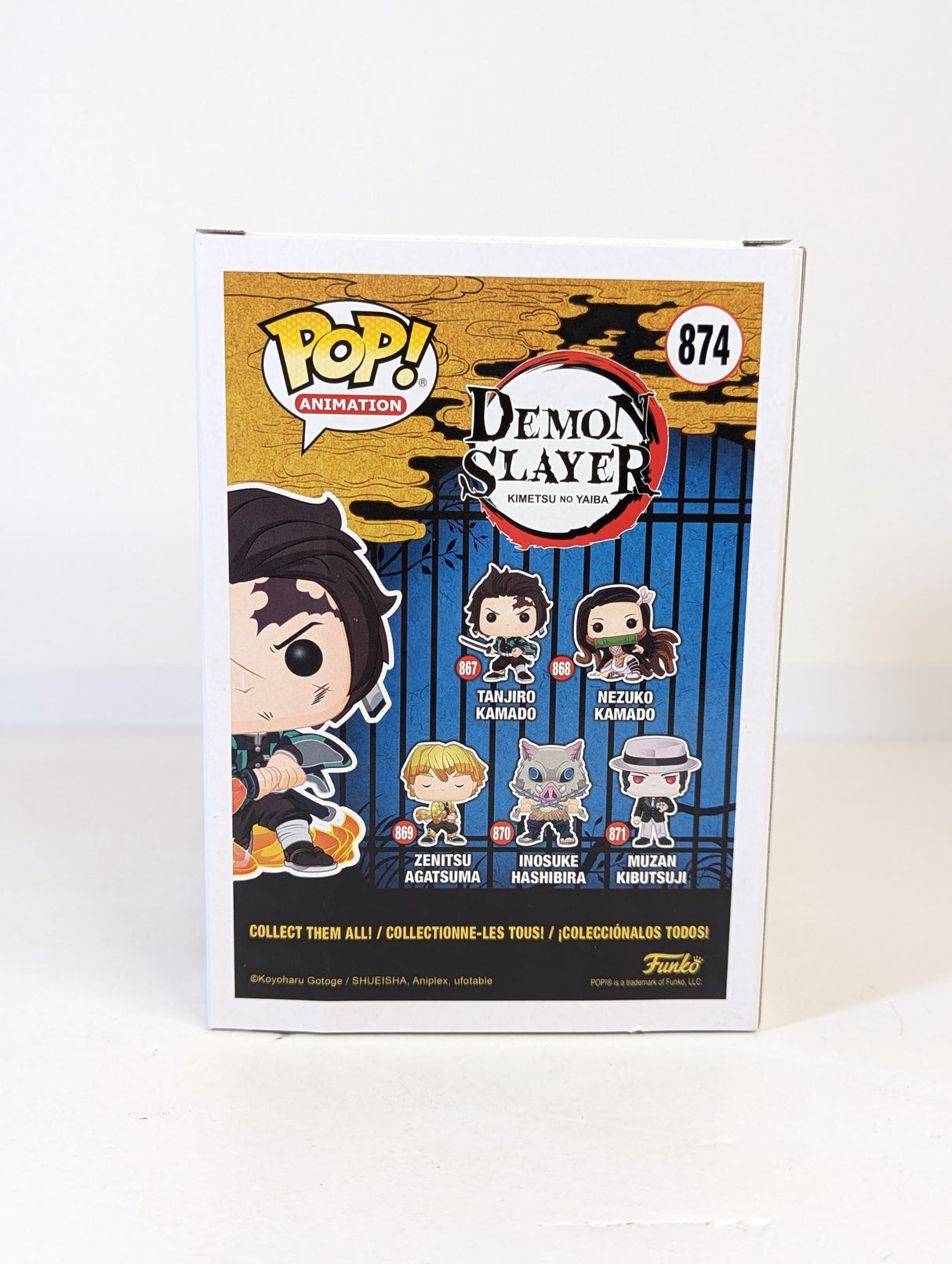 Demon Slayer Tanjiro Kamado (Hinokami Kagura Dance) Funko Pop! Vinyl Figure #874 Signed by Zach Aguilar