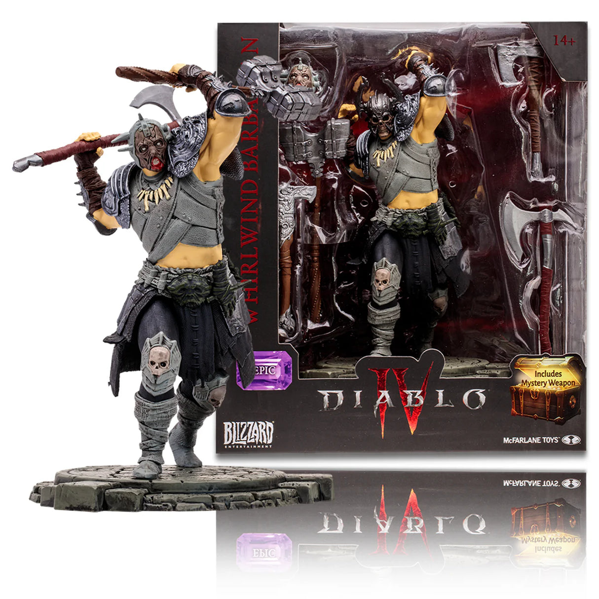 Diablo IV Whirlwind Barbarian 6" Posed Statue