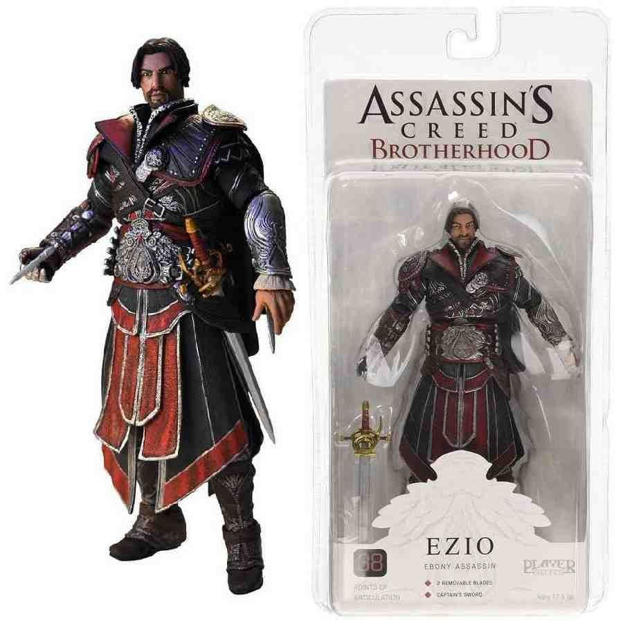 Assassins Creed Brotherhood Series 3 Ezio Ebony Assassin Unhooded 7 Inch Action Figure