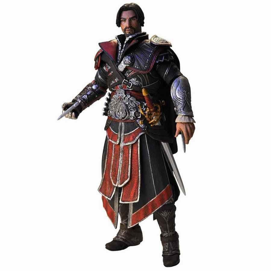 Assassins Creed Brotherhood Series 3 Ezio Ebony Assassin Unhooded 7 Inch Action Figure