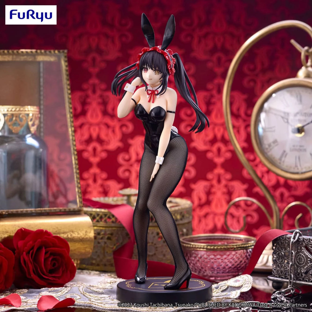 View Date A Live Kurumi Tokisaki Black Color Bicute Bunnies Figurine