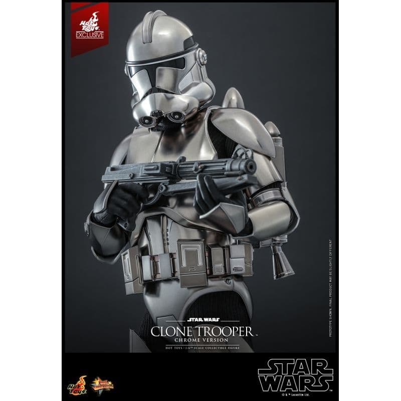 Star Wars Clone Trooper 1/6 Scale Hot Toys Collectible Figure (Chrome Version)