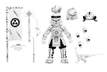 Usagi Yojimbo Samurai B/W 7inch Scale Action Figure