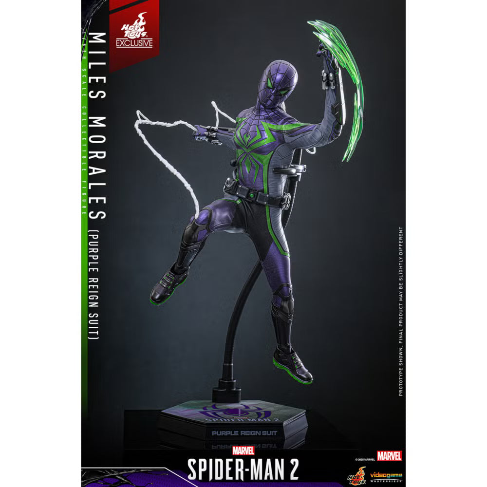 Spider-Man 2 Miles Morales Hot Toy Exclusive 1/6 Scale Purple Reign Suit