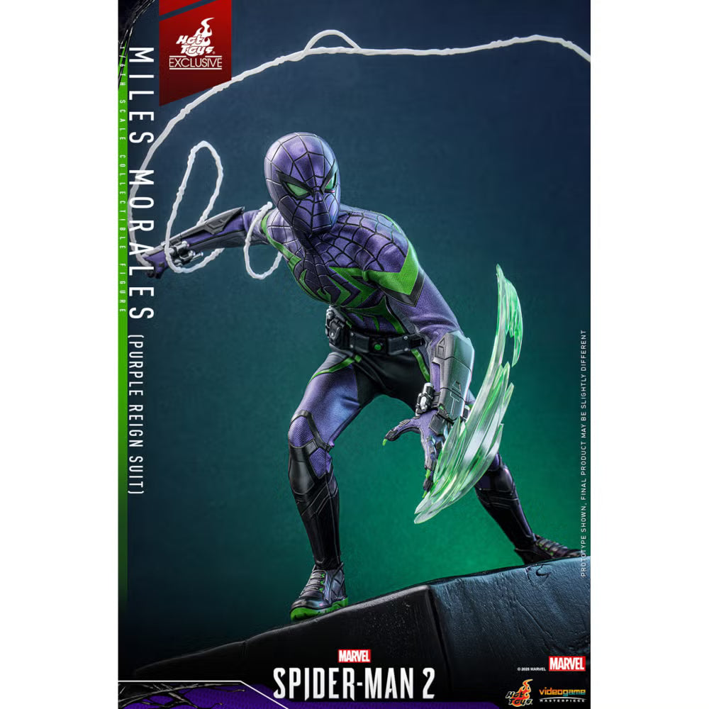 Spider-Man 2 Miles Morales Hot Toy Exclusive 1/6 Scale Purple Reign Suit
