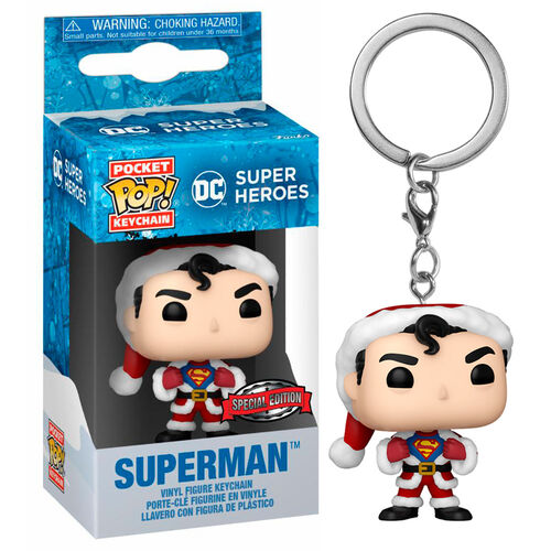 DC Comics - Superman (Holiday) - Funko Pop! Pocket Keychain