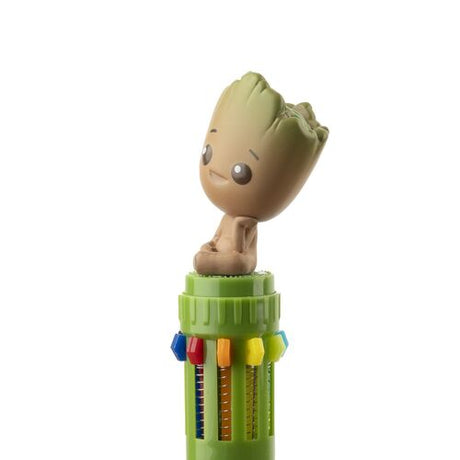 Marvel - I Am Groot - 10 In 1 Ballpoint Pen With 3D Baby Groot Topper