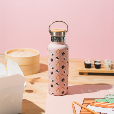 Pusheen Metal bottle Sushi Roll