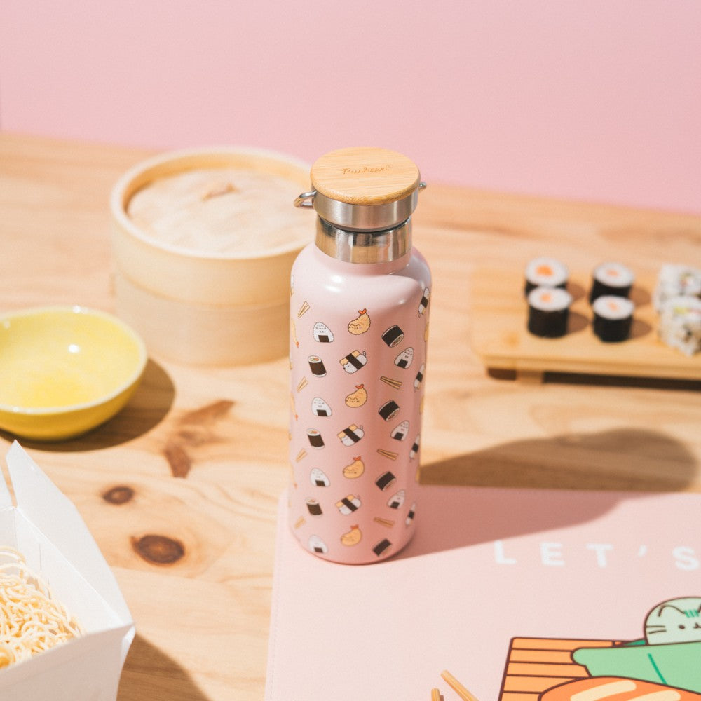 Pusheen Metal bottle Sushi Roll