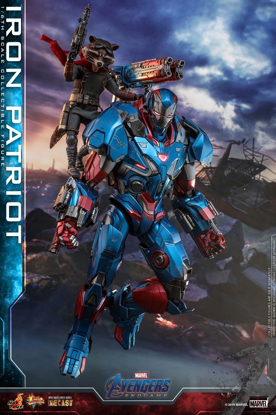 Marvel: Avengers Endgame: Iron Patriot: 1/6 Scale Hot Toys Collectible Figure