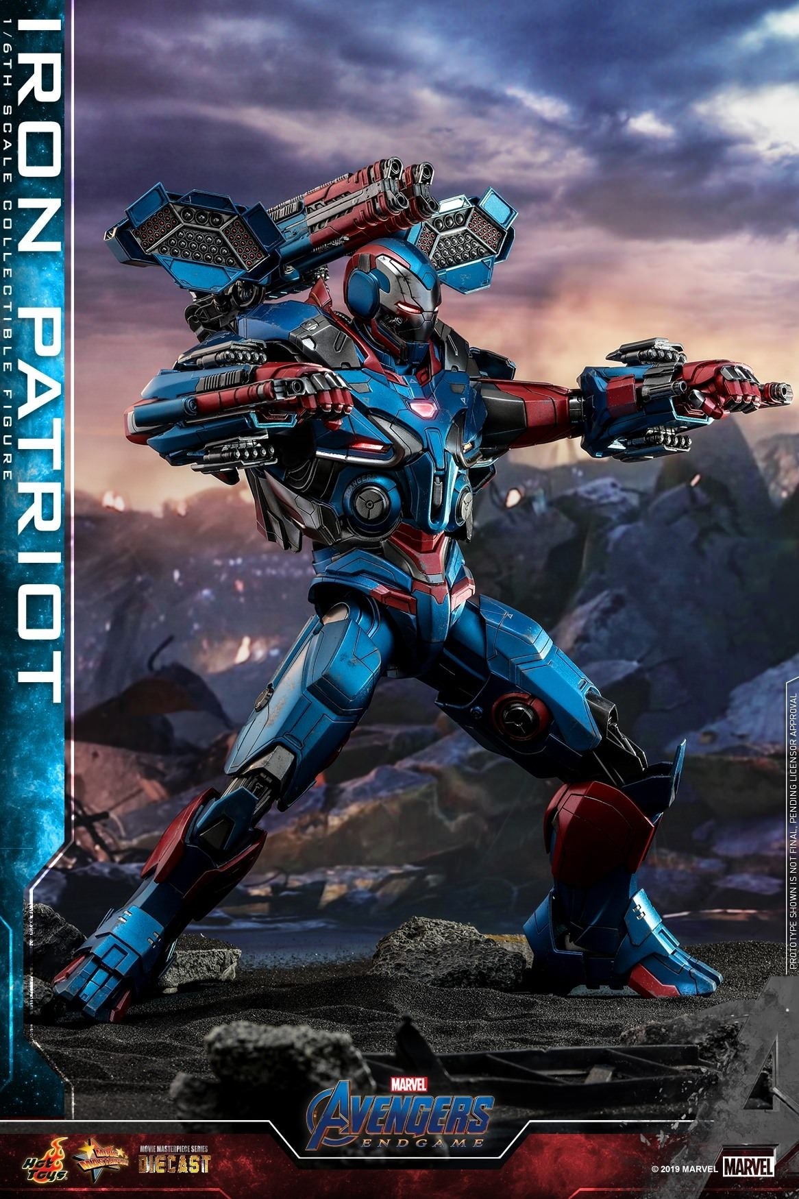Marvel: Avengers Endgame: Iron Patriot: 1/6 Scale Hot Toys Collectible Figure