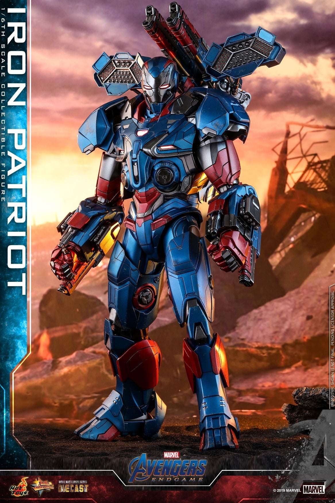 Marvel: Avengers Endgame: Iron Patriot: 1/6 Scale Hot Toys Collectible Figure