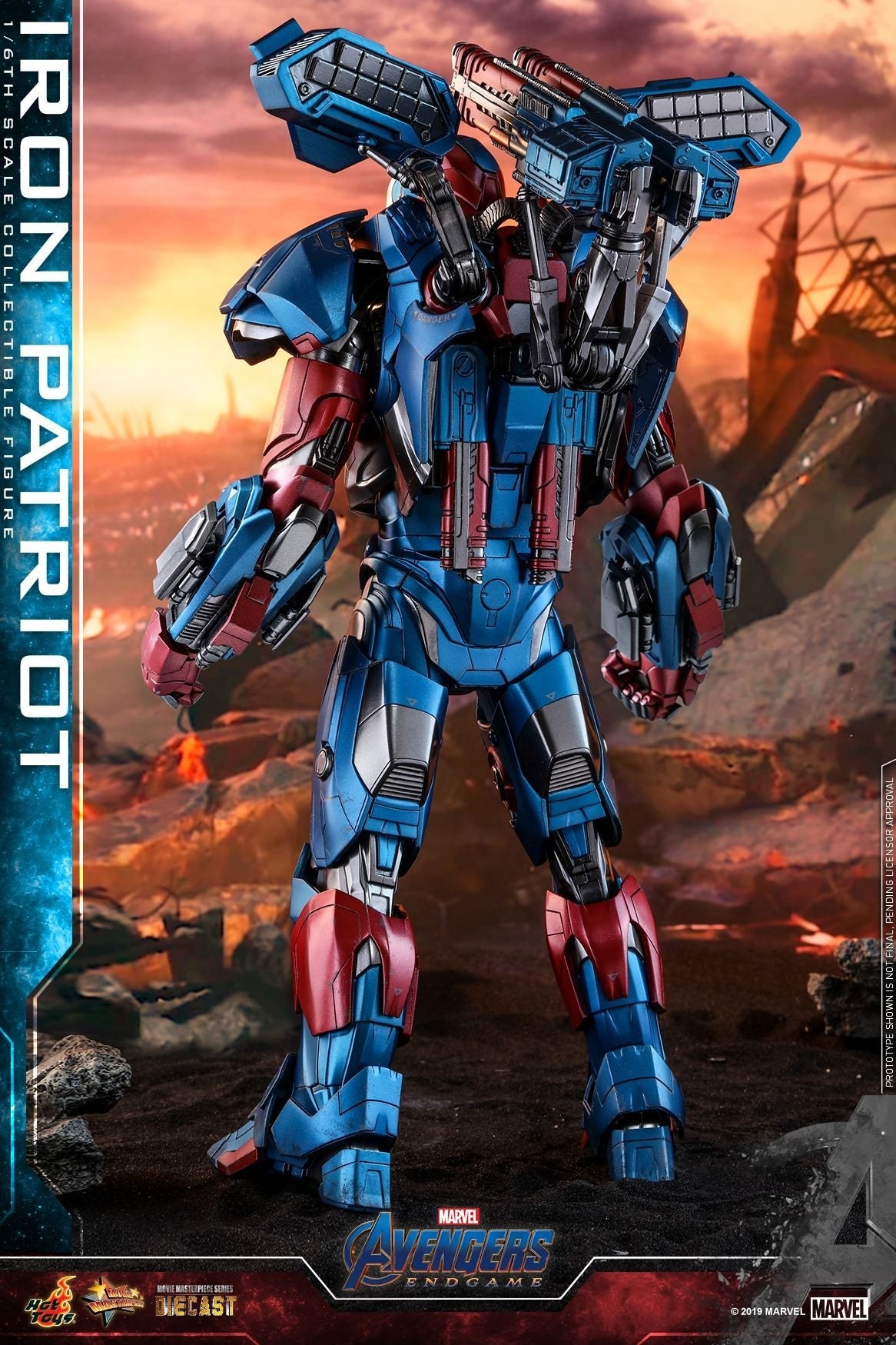 Marvel: Avengers Endgame: Iron Patriot: 1/6 Scale Hot Toys Collectible Figure