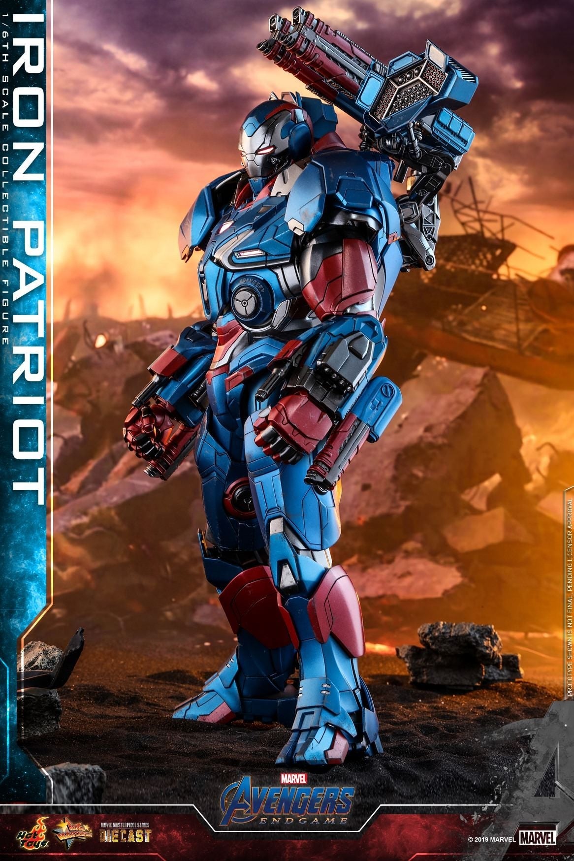 Marvel: Avengers Endgame: Iron Patriot: 1/6 Scale Hot Toys Collectible Figure