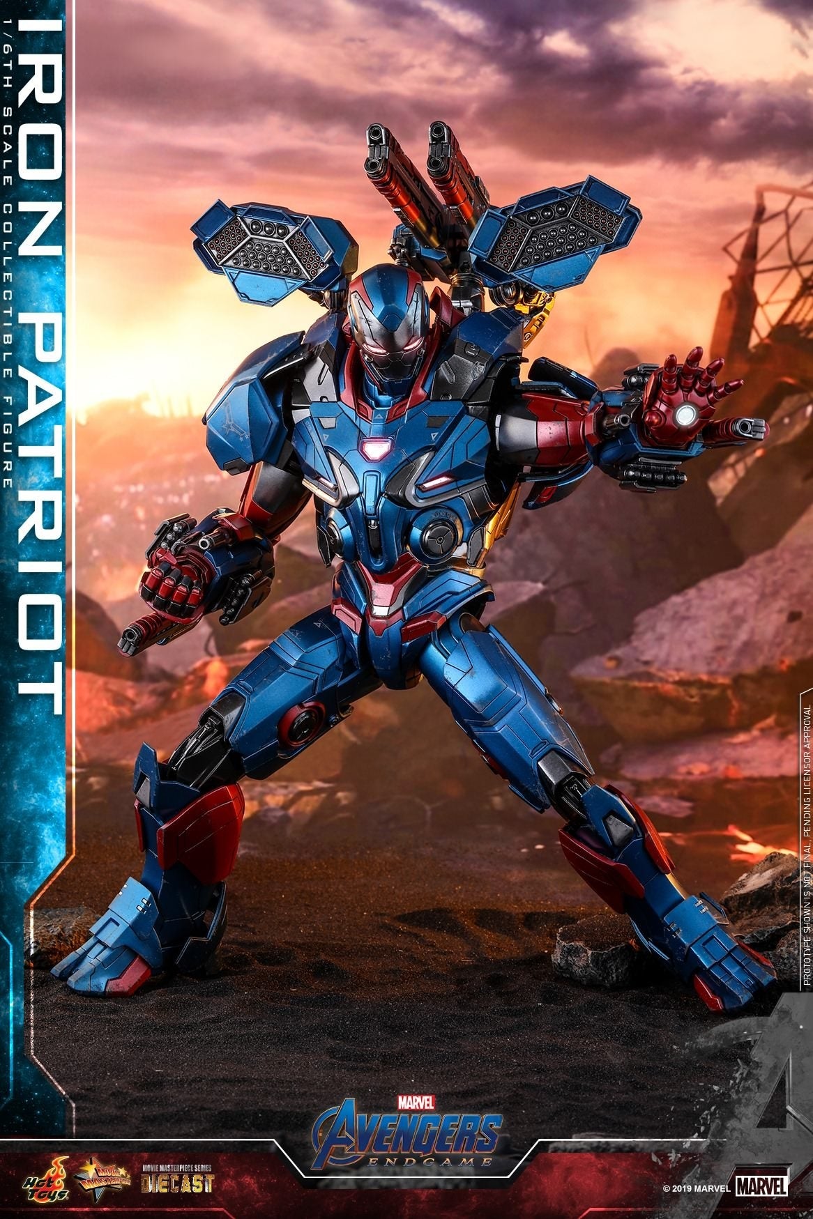 Marvel: Avengers Endgame: Iron Patriot: 1/6 Scale Hot Toys Collectible Figure