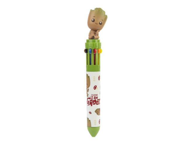 Marvel - I Am Groot - 10 In 1 Ballpoint Pen With 3D Baby Groot Topper