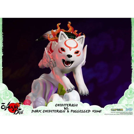 Okamiden Statue Chibiterasu vs. Dark Chibiterasu & Possessed Kuni Statue