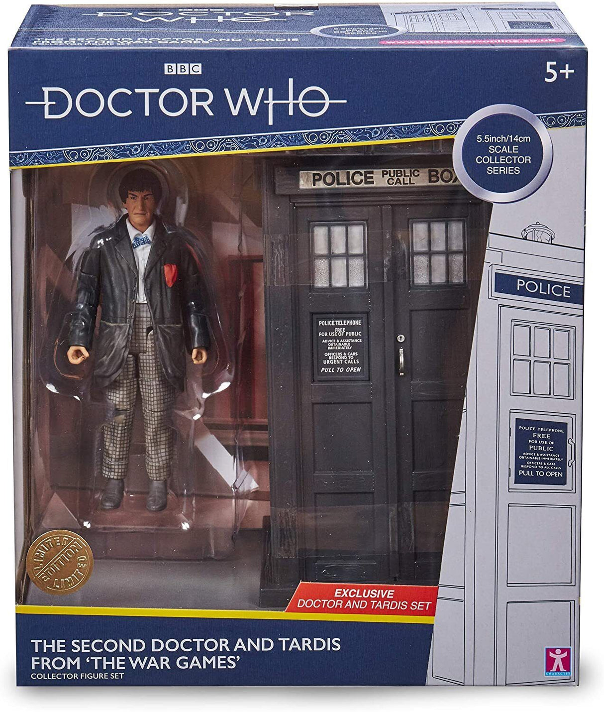 Doctor Who The Second Doctor And Tardis From 'The War Games' Action Figure Set