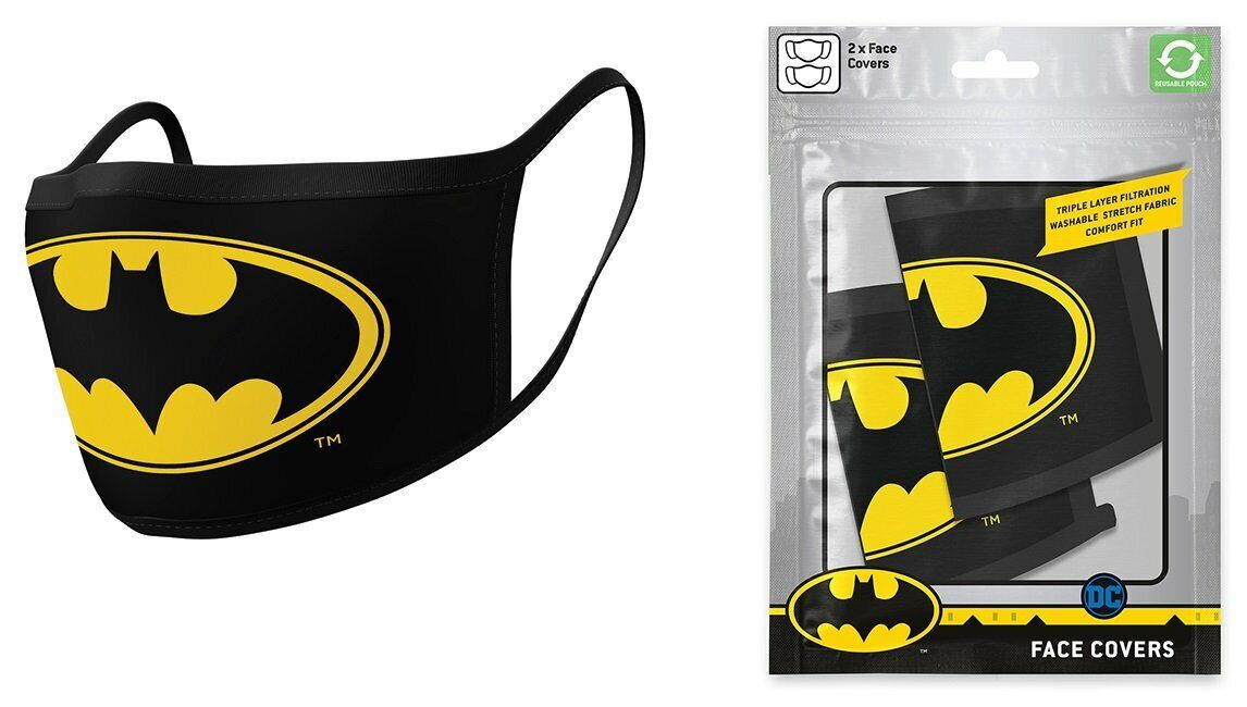 DC Comics: Batman Adult Face Mask (2-Pack)