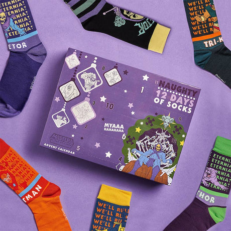 He-Man and the Masters of the Universe 12 Days of Socks Advent Calendar (Naughty Version)