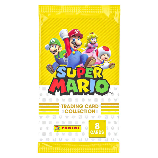 Super Mario Trading Card Booster Pack (8 Cards)