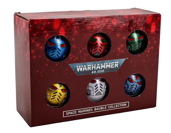 Warhammer 40,000 Novelty Space Marine Chapter Helmet 6-Pack Baubles