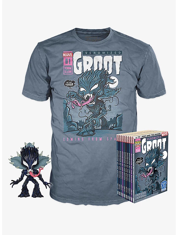 Marvel Venomised Groot Funko Pop! Vinyl Figure & T-Shirt (X-Large) Set