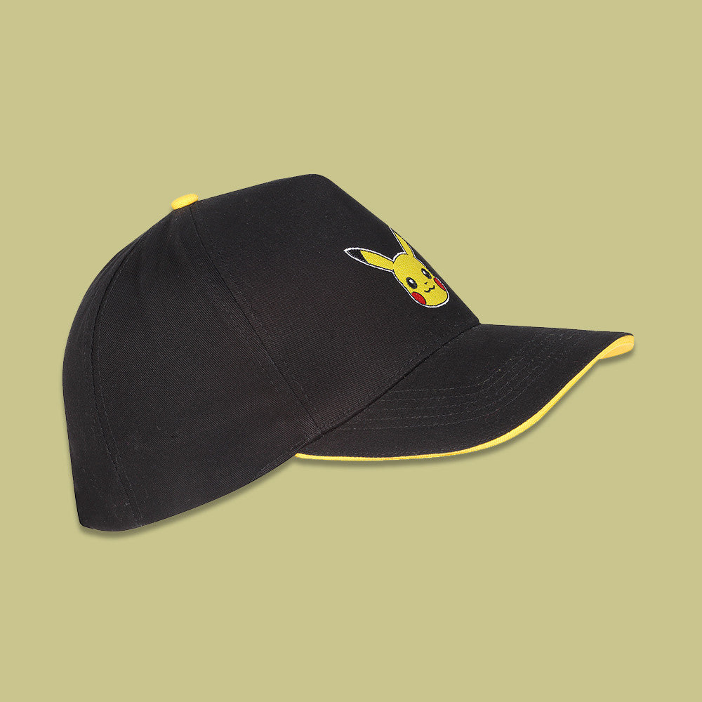 Pokemon - Pikachu Wink (Unisex Black Snapback Cap) One Size
