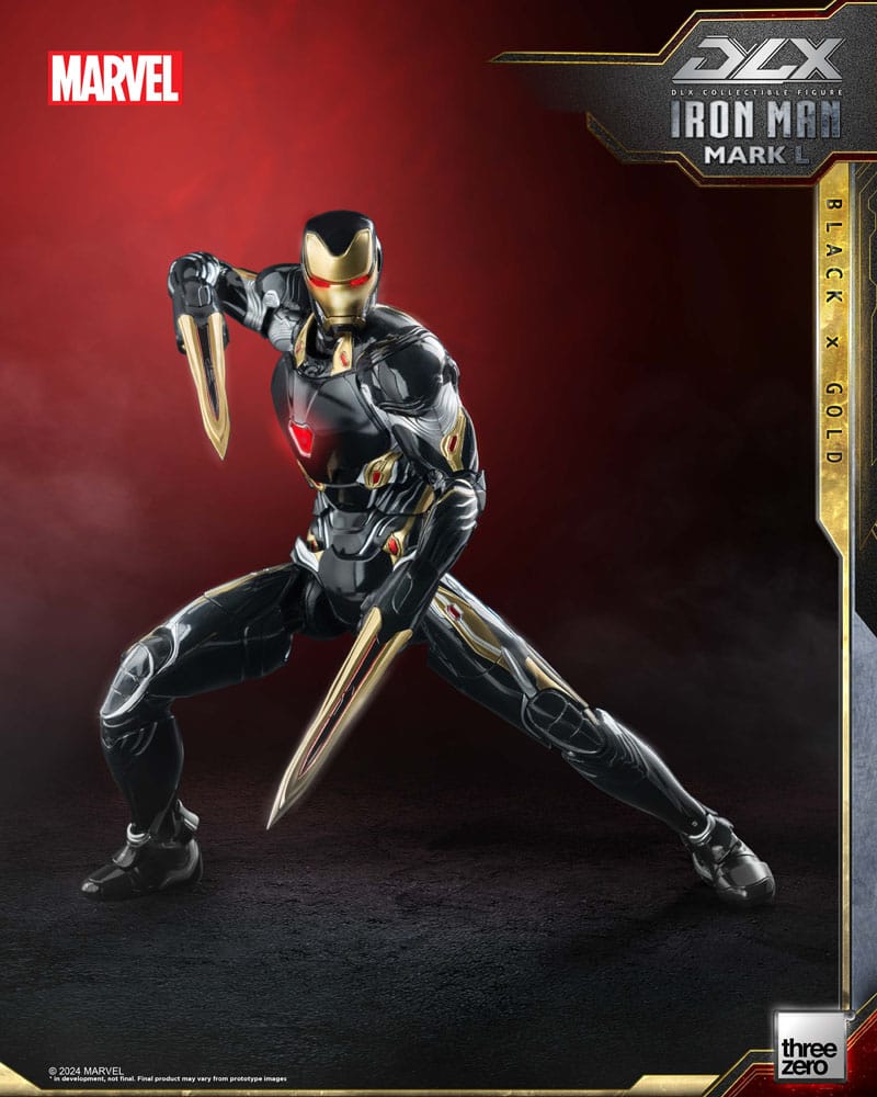 Infinity Saga Iron Man Mark 50 (Black X Gold) 17 cm 1/12 DLX Action Figure