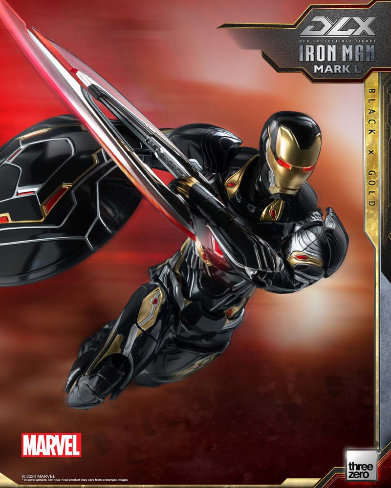 Infinity Saga Iron Man Mark 50 (Black X Gold) 17 cm 1/12 DLX Action Figure