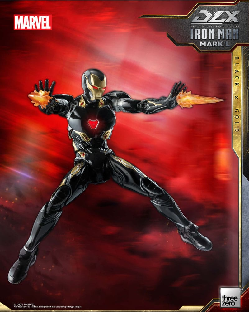 Infinity Saga Iron Man Mark 50 (Black X Gold) 17 cm 1/12 DLX Action Figure