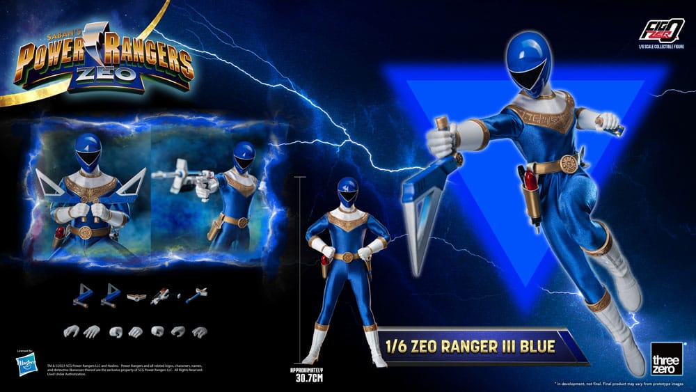 Power Rangers Zeo Ranger III Blue 30cm 1/6 Scale FigZero Action Figure