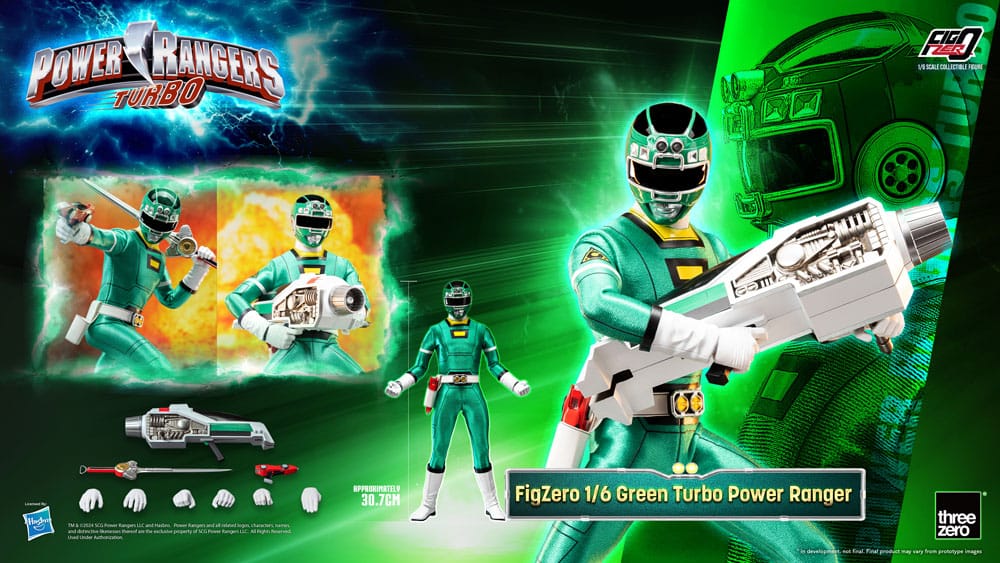 Power Rangers Turbo FigZero Green Turbo Power Ranger 30 cm 1/6 Action Figure